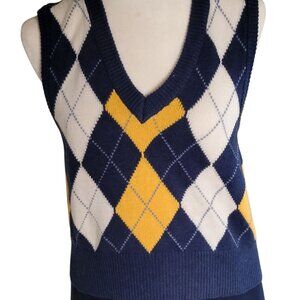 American Eagle retro Argyle Sweater Vest